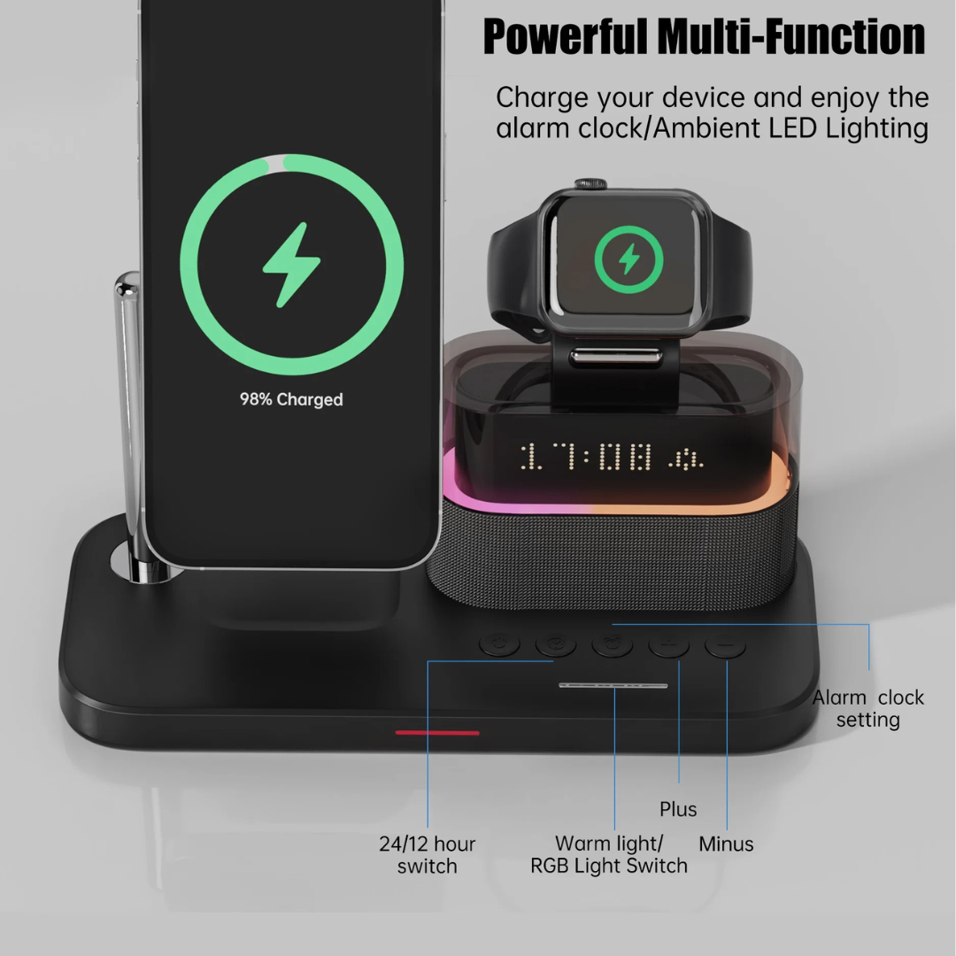 5-in-1 Magnetic Wireless Charging Station w.