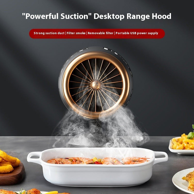 Household Portable Small Desktop Kitchen Ventilator